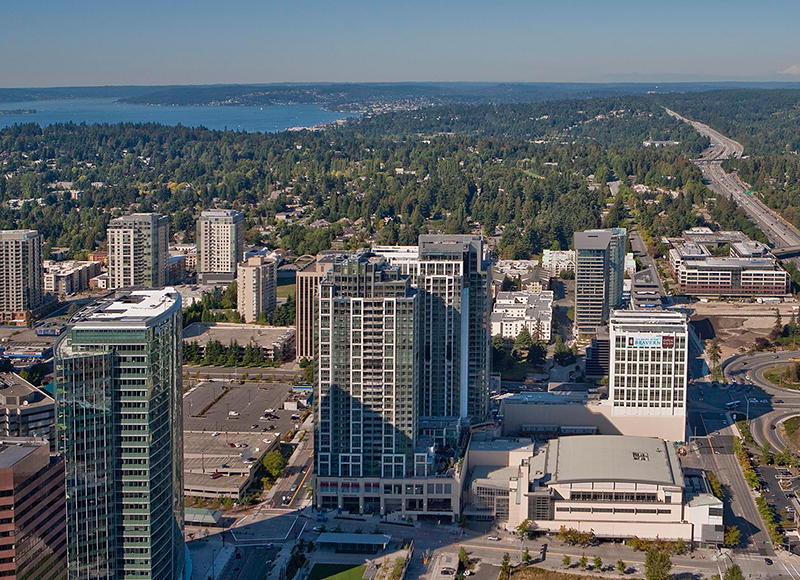 aerial view of Bellevue