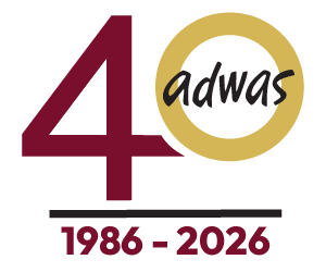 ADWAS 40th Anniversary Hope & Justice Gala logo